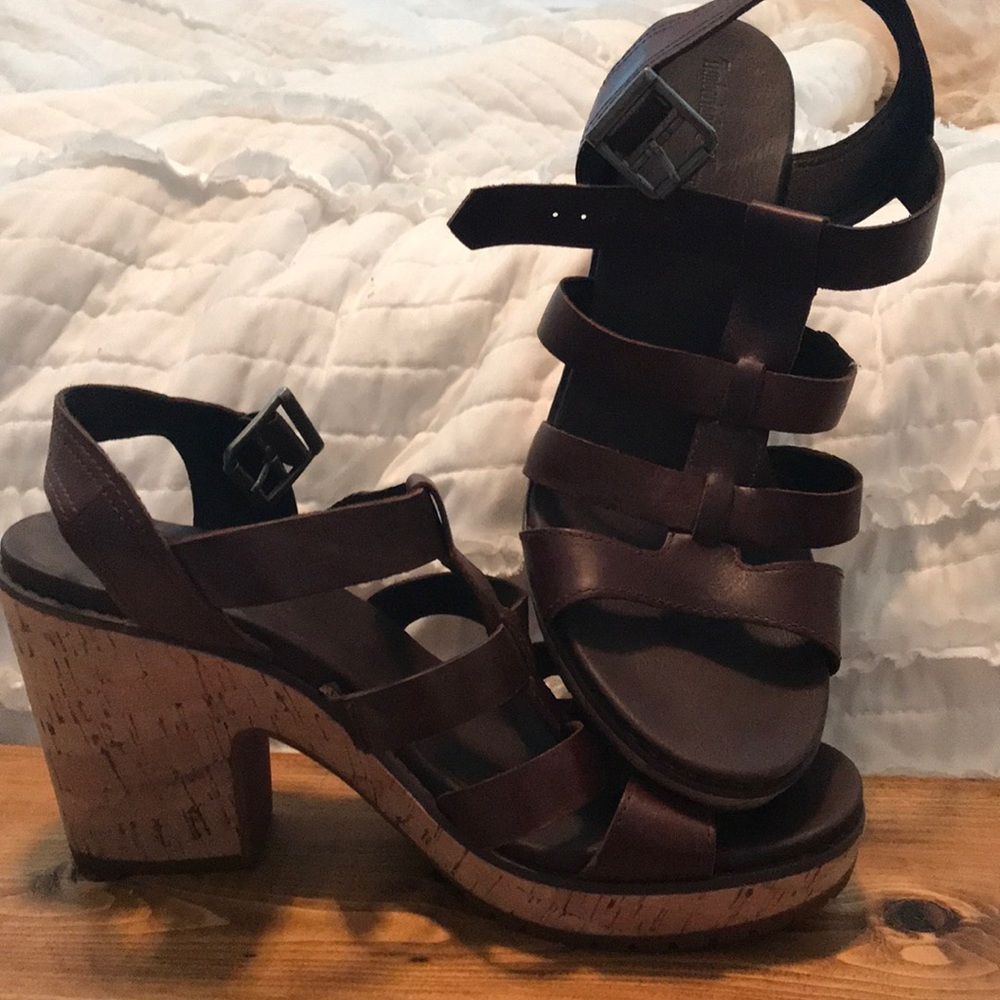 Timberland Dark Brown Chunky Heels